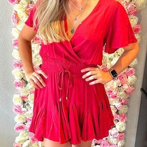 skirted romper, perfect w/ sandals or a denim jacket and boots for fall/winter!